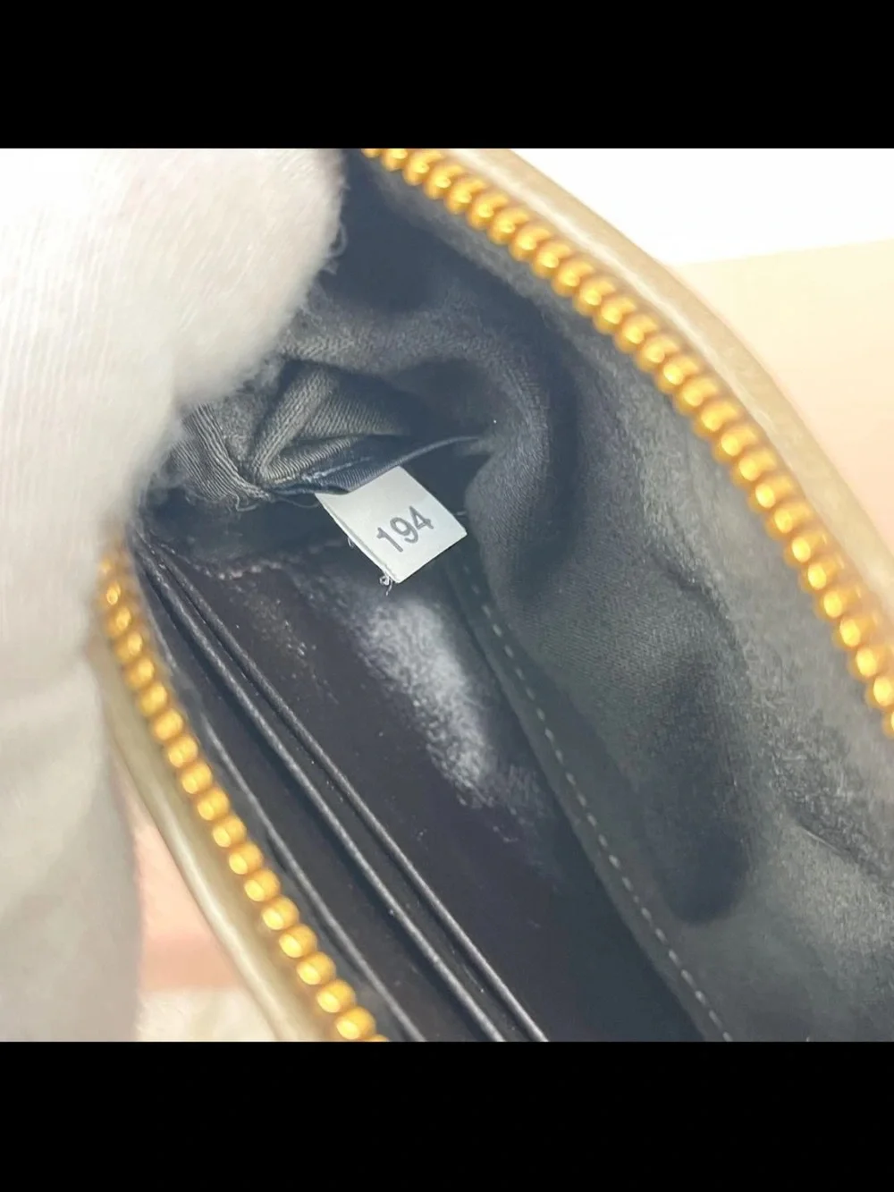 Miu Miu Metallic Taupe Matelassé Zip Wallet with Gold Logo